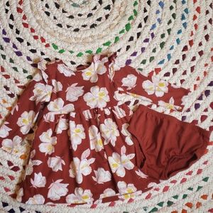 Infant floral dress - new